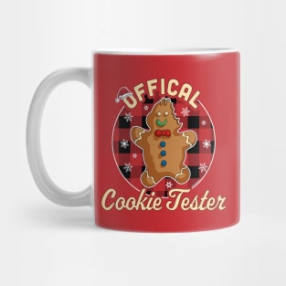 Official Cookie Tester Christmas Baking Team Gingerbread Man Mug